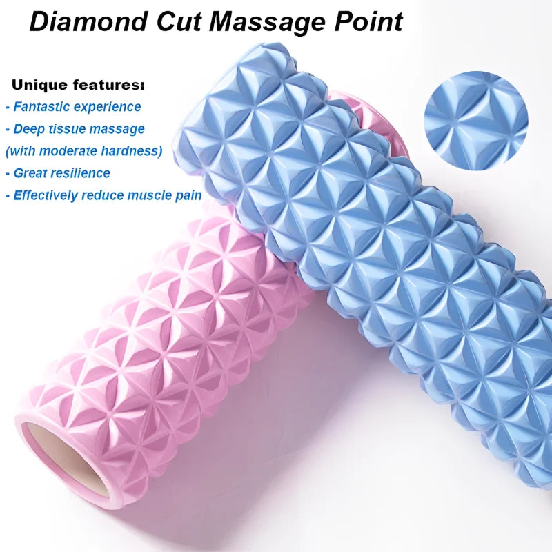 Diamond-shaped Textured Ridge Foam Roller