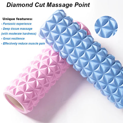 Diamond-shaped Textured Ridge Foam Roller